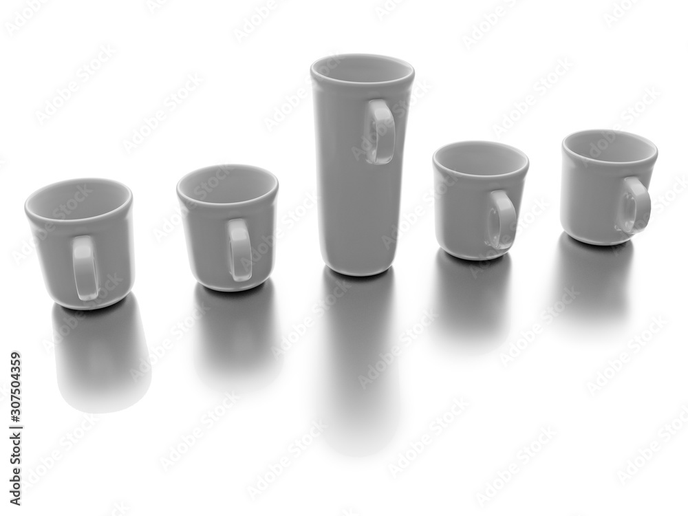 Individual cup isolated on a white background Individual cup isolated on a white background