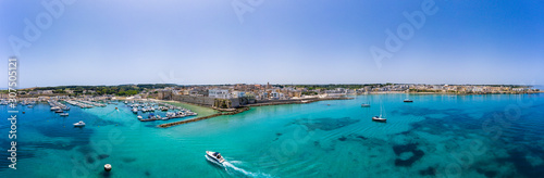 Italy, Apulia, Lecce, aerial view of coast