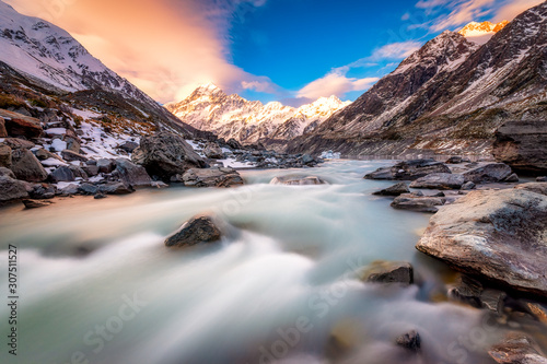 New Zealand, South Island, Scenic mountainous landscape