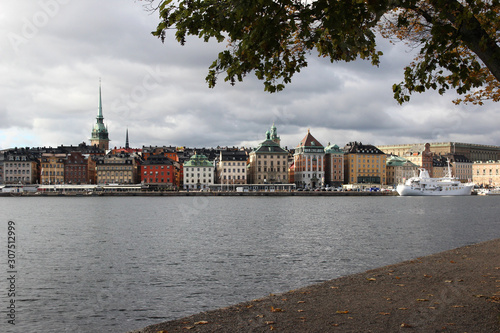 Photography view of town in stockholm sweden