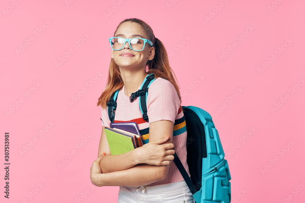 girl with backpack girl with backpack