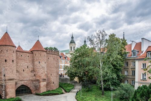 Panoramic view of the city Warsaw in Poland © JBJart