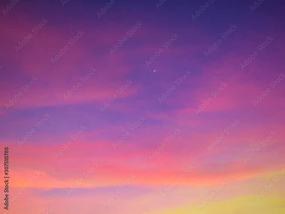 Twilight sky background with Colorful sky in twilight background