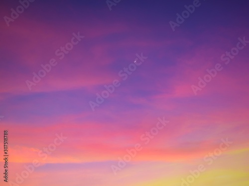Twilight sky background with Colorful sky in twilight background © physicsjoey