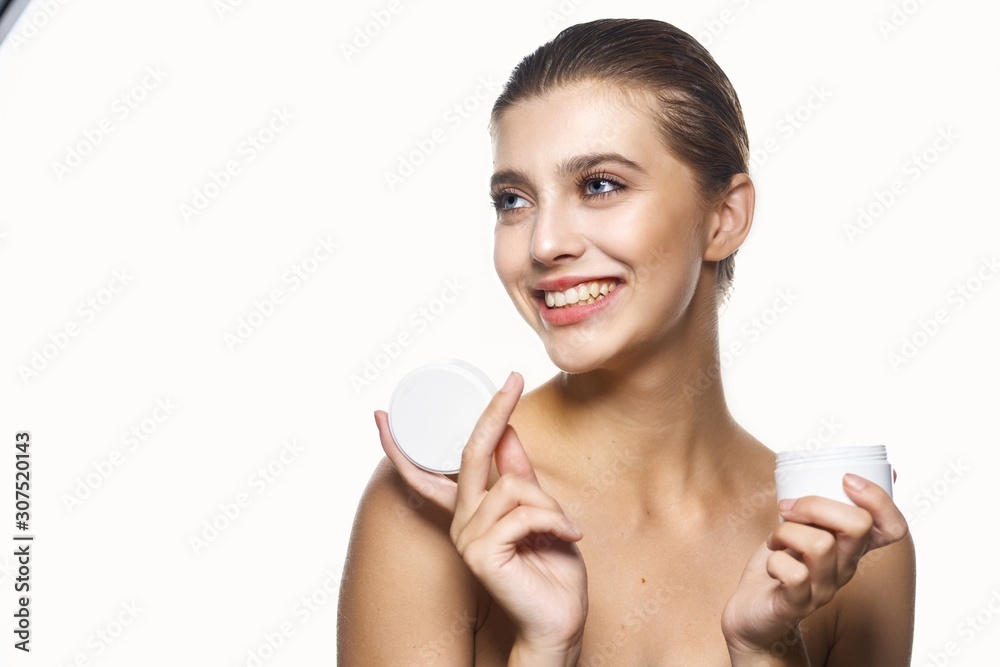 beautiful woman bare shoulders clean skin beautiful woman bare shoulders clean skin