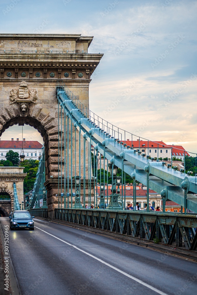 Obraz premium Széchenyi chain brigde, Budapest, Hungary.