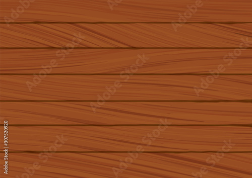 Arranged brown wooden plank texture background. Vector.