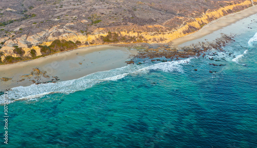 Aerial view of Cystral Cove Beach in Orange County California