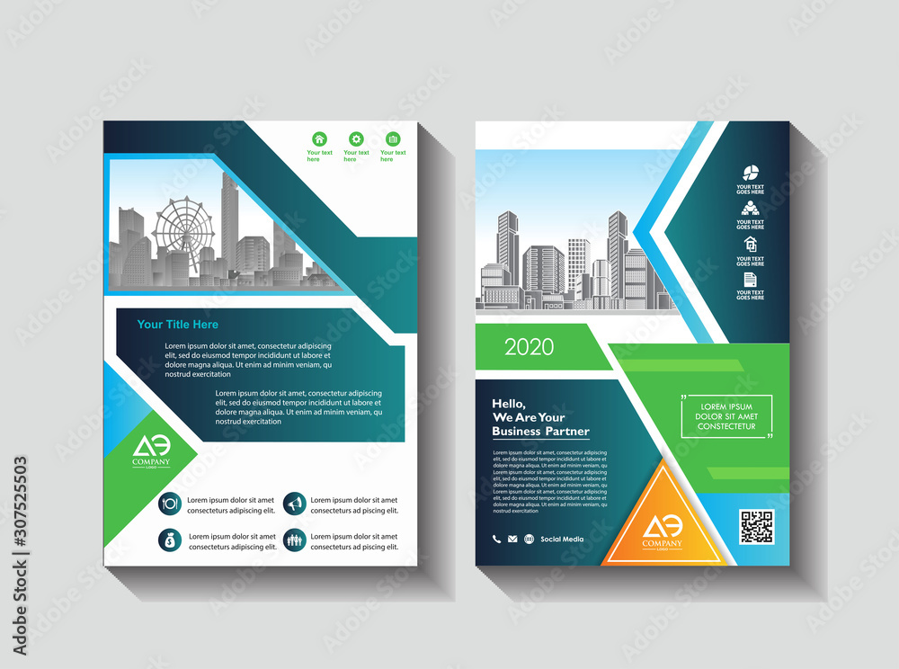 Brochure template layout, cover design annual report, magazine, flyer or booklet in A4 with blue geometric shapes on polygonal background Brochure template layout, cover design annual report, magazine, flyer or booklet in A4 with blue geometric shapes on polygonal background