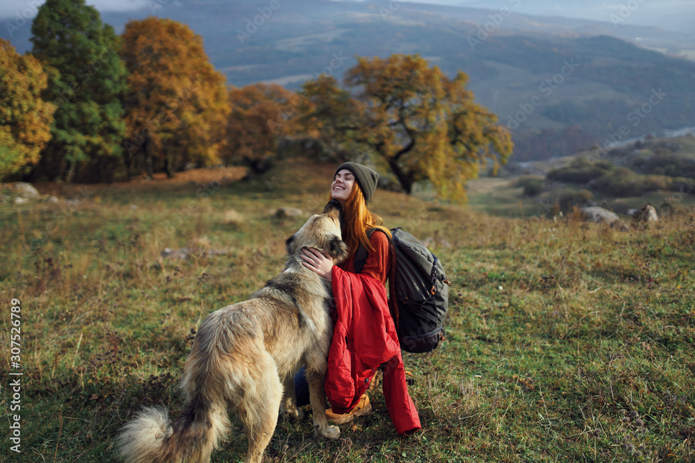 woman with dog