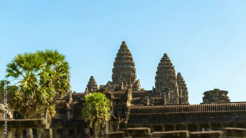 Angkor Wat Temple Hyperlapse located in Siem Reap, Cambodia Angkor Wat Temple Hyperlapse located in Siem Reap, Cambodia