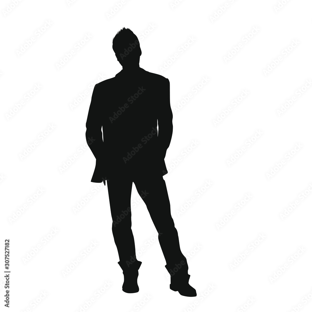 Obraz premium Man Posing Silhouette