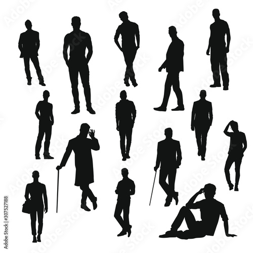 Man Posing Silhouettes