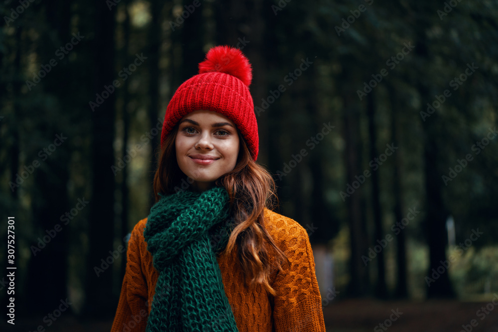 portrait of young woman in winter portrait of young woman in winter