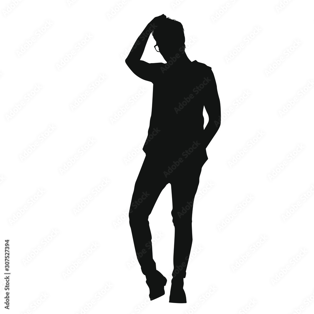 Man Posing Silhouette Man Posing Silhouette