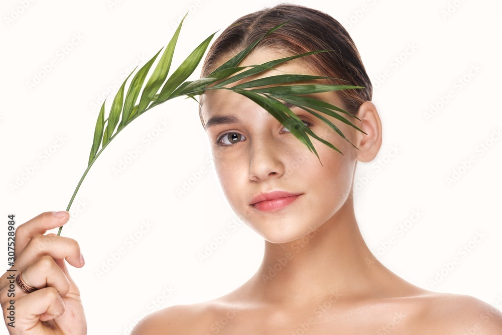 beautiful woman bare shoulders clean skin beautiful woman bare shoulders clean skin