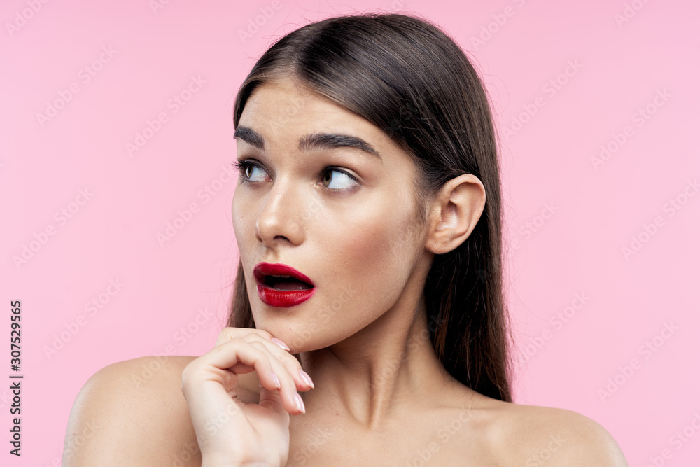 beautiful woman bare shoulders clean skin beautiful woman bare shoulders clean skin