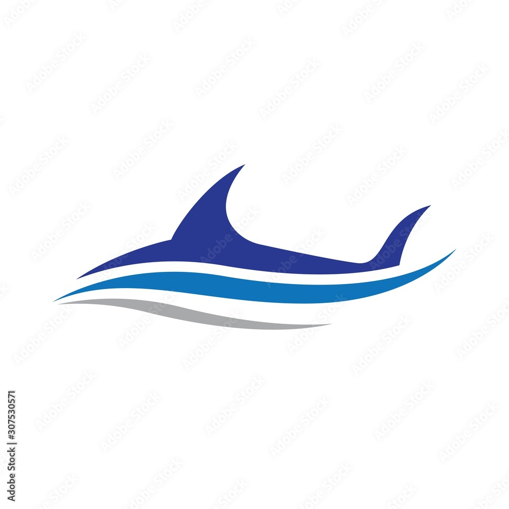 Shark symbol vector icon illustration Stock Vector | Adobe Stock