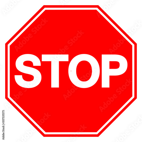 Red Stop Sign,Vector Illustration, Isolate On White Background Label. EPS10