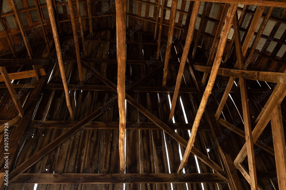 Old Wood Barn Rafters
