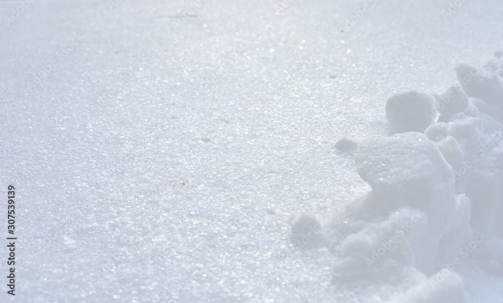 Fototapeta premium Winter background with snow. Christmas and New Year holidays background