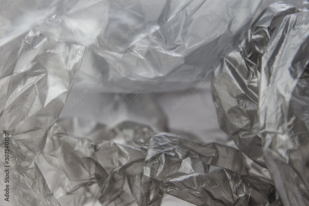 Black Plastic bag close-up. Background texture Black Plastic bag close-up. Background texture