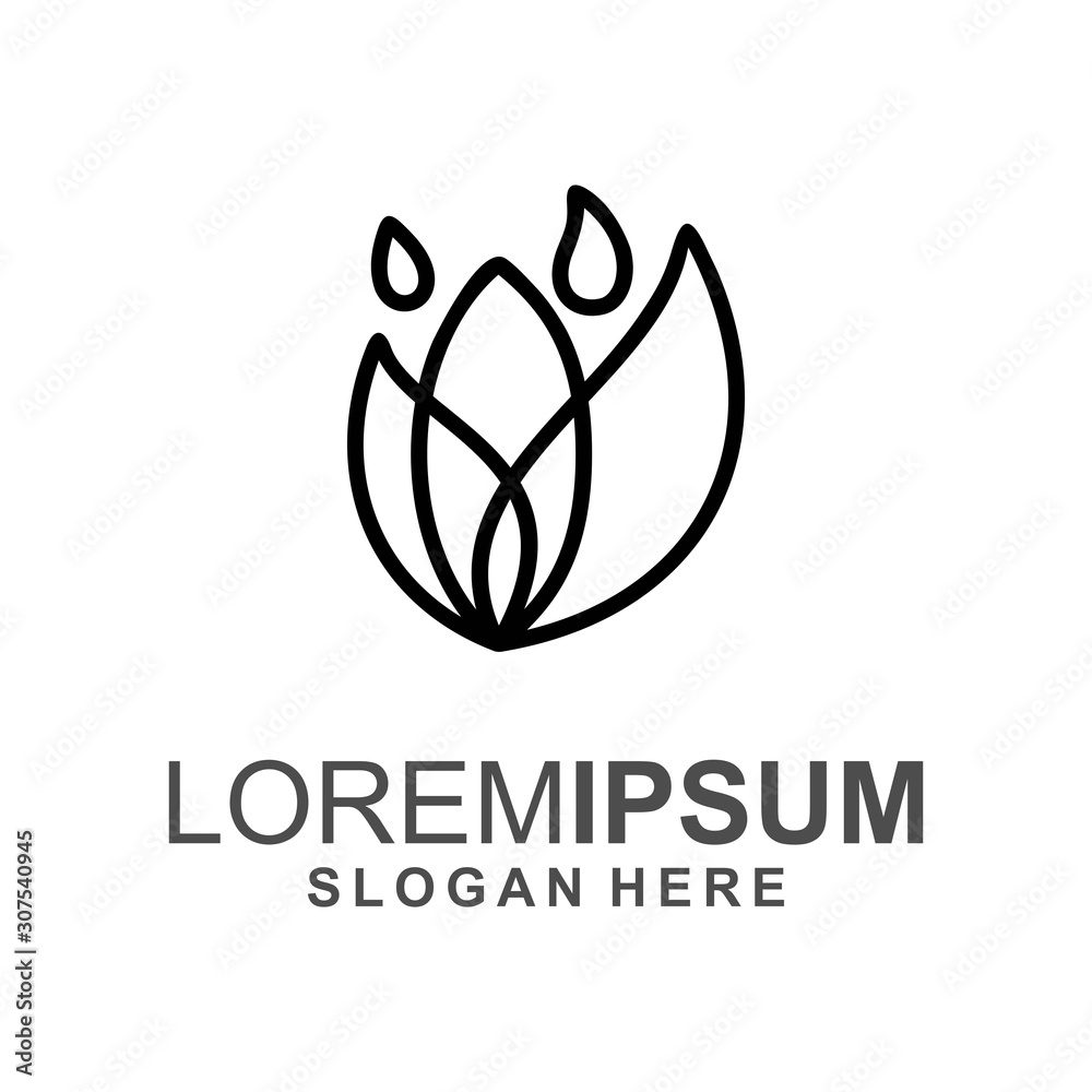 Obraz premium colorful leaf logo design vector