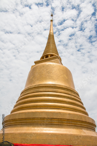 Golden pagoda or Golden Mountain temple is a famous location in Wat Sraket Rajavaravihara temple.
