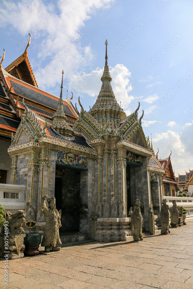 Grand palace and Wat phra keaw or Temple of the Emerald Buddha is one of the most important Buddhist temples, Bangkok, Thailand Grand palace and Wat phra keaw or Temple of the Emerald Buddha is one of the most important Buddhist temples, Bangkok, Thailand