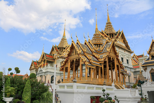 Grand palace and Wat phra keaw or Temple of the Emerald Buddha  is one of the most important Buddhist temples, Bangkok, Thailand  © Thongchai