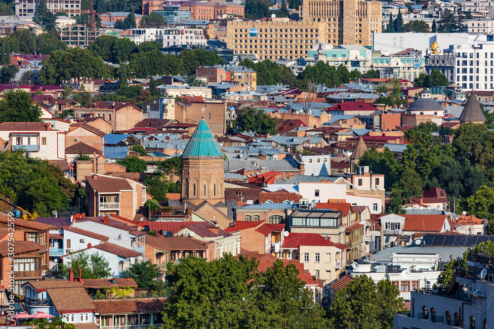 cityscape skyline of Tbilisi Georgia capital city eastern Europe