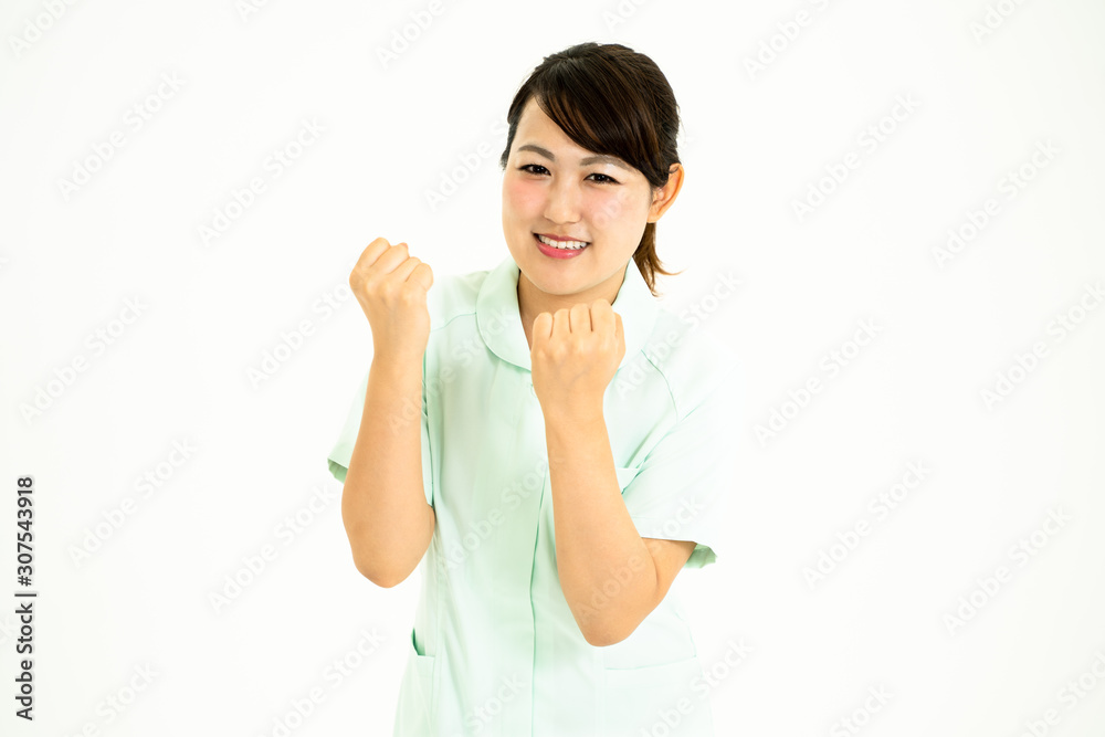 ガッツポーズの看護師 ガッツポーズの看護師