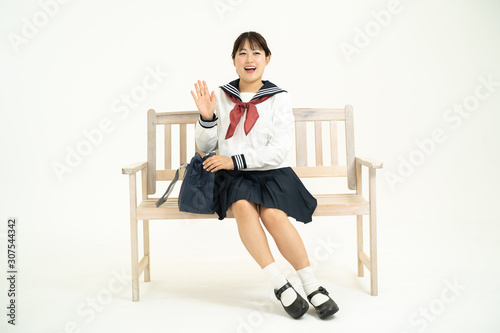 セーラー服の女子高生 photo