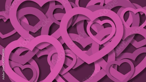 Pink heart symbol background