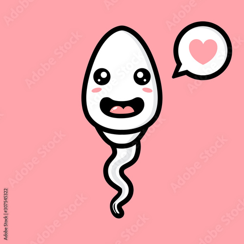 happy sperm vector design