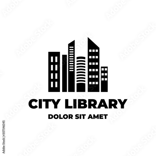 Book and city skyline design concept