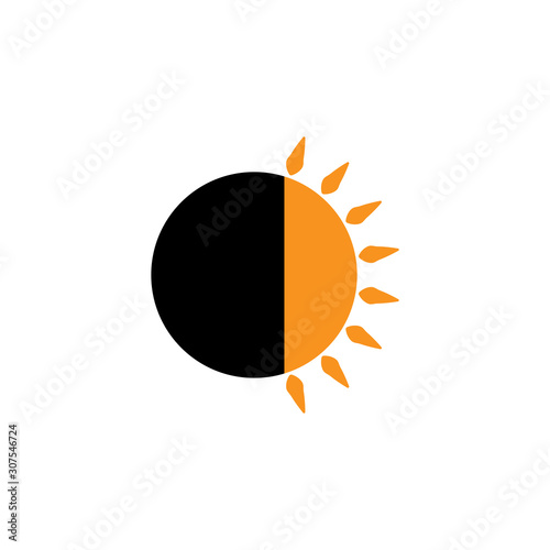 Winter solstice icon. Day and night. icons related to Changes in the weather. Simple editable vector design