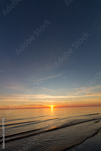 gorgeous sunset on the north sea