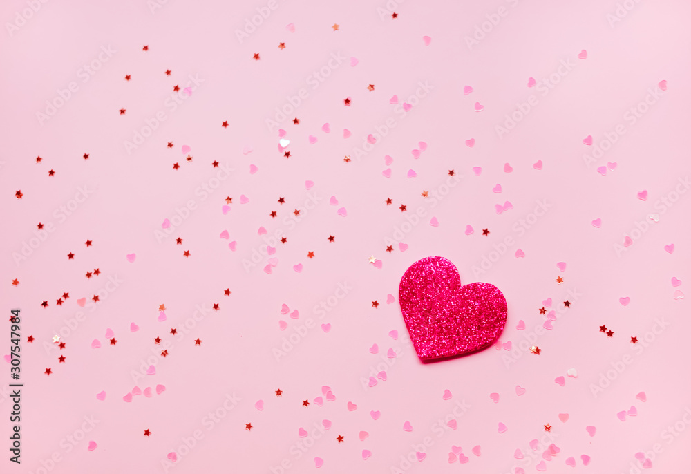 Pink Valentines day background.