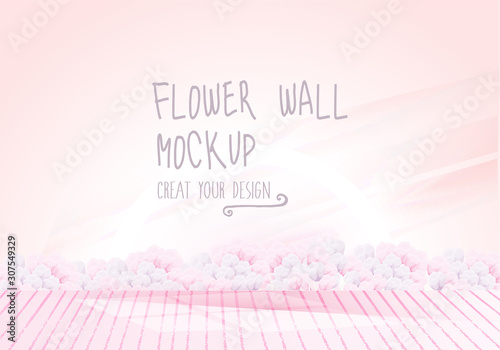 Vintage Flower mockup watercolor style.