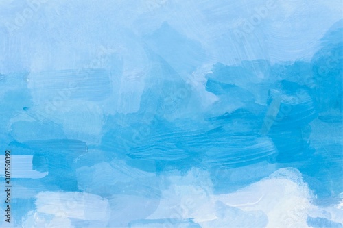 Abstract watercolor hand painted blue background photo