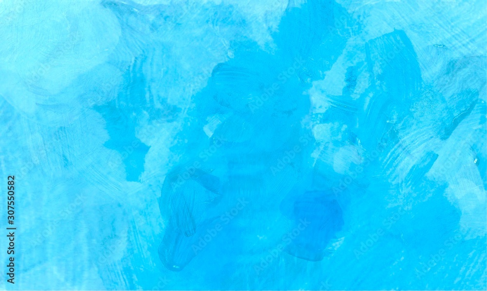 Abstract watercolor hand painted blue background