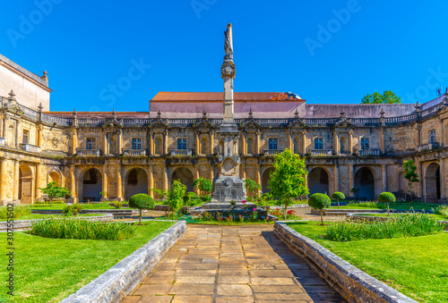 Cloister of monastery of Santa Clara a Nova at Coimbra, Portugal photo