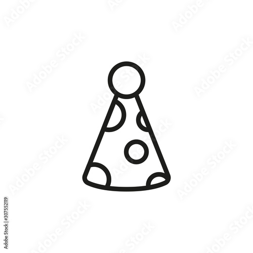 Simple party hat line icon.
