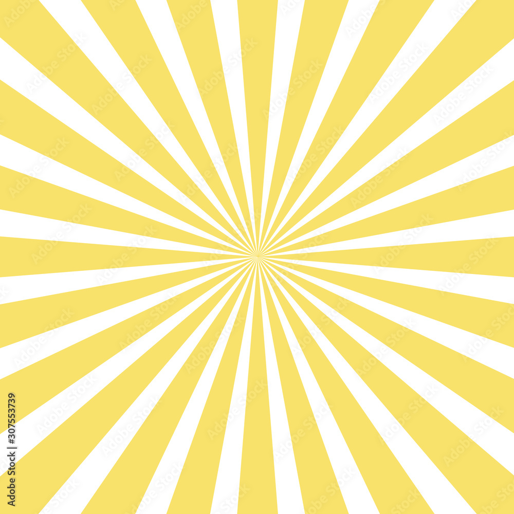 sun and rays on yellow background. - obrazy, fototapety, plakaty 