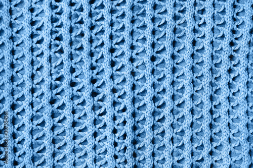 Knitted blue color texture