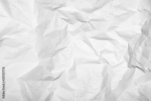 White crumpled paper texture background. 