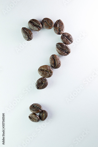 Question Mark with coffee beans