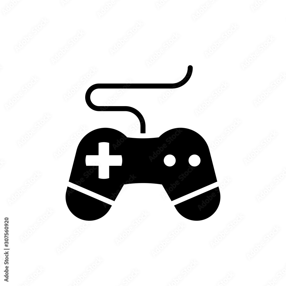 Gamepad Vector Glyph Icon, Solid Style.