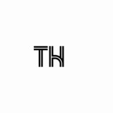 Initial outline letter TH style template